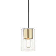 Mitzi - H135701-AGB - One Light Pendant - Lula - Aged Brass
