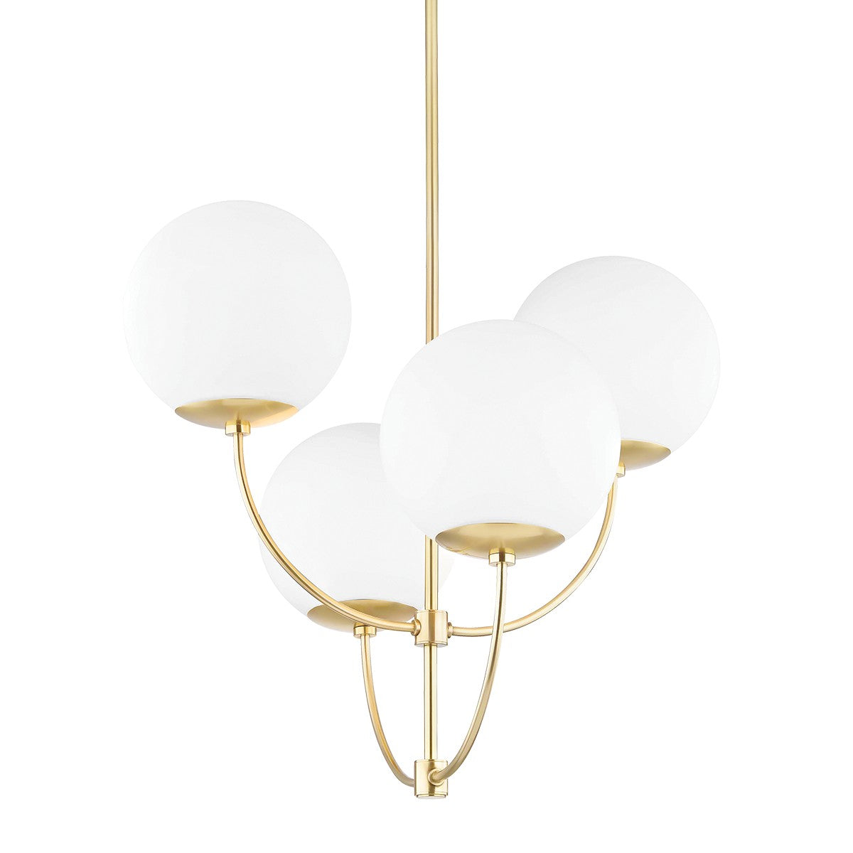 Mitzi - H160804-AGB - Four Light Chandelier - Carrie - Aged Brass