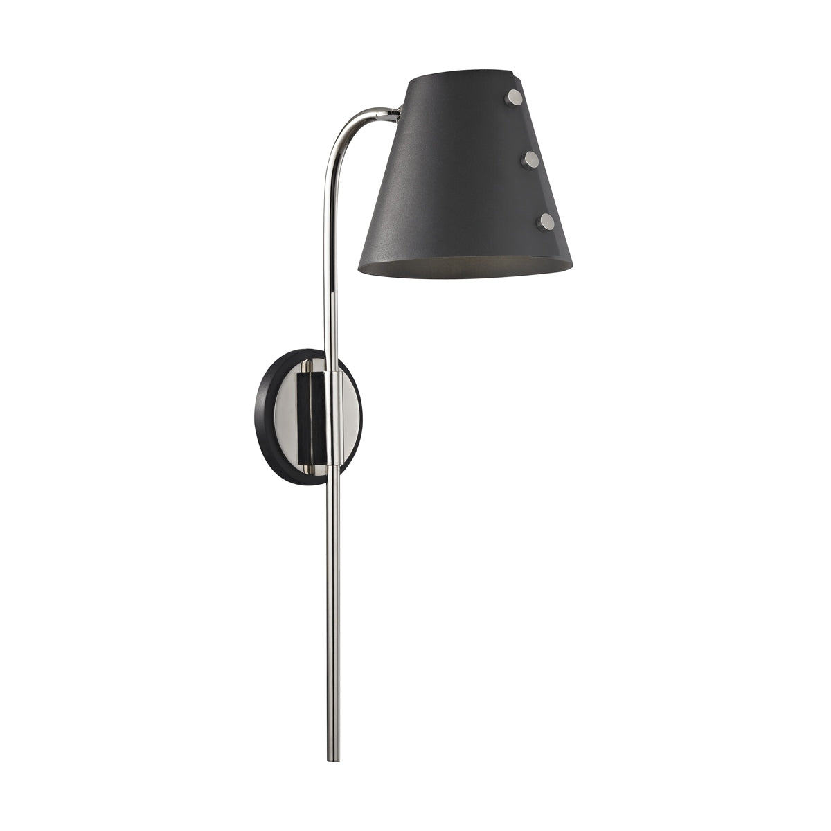 Mitzi - HL174201-PN/BK - LED Wall Sconce - Meta - Polished Nickel/Black