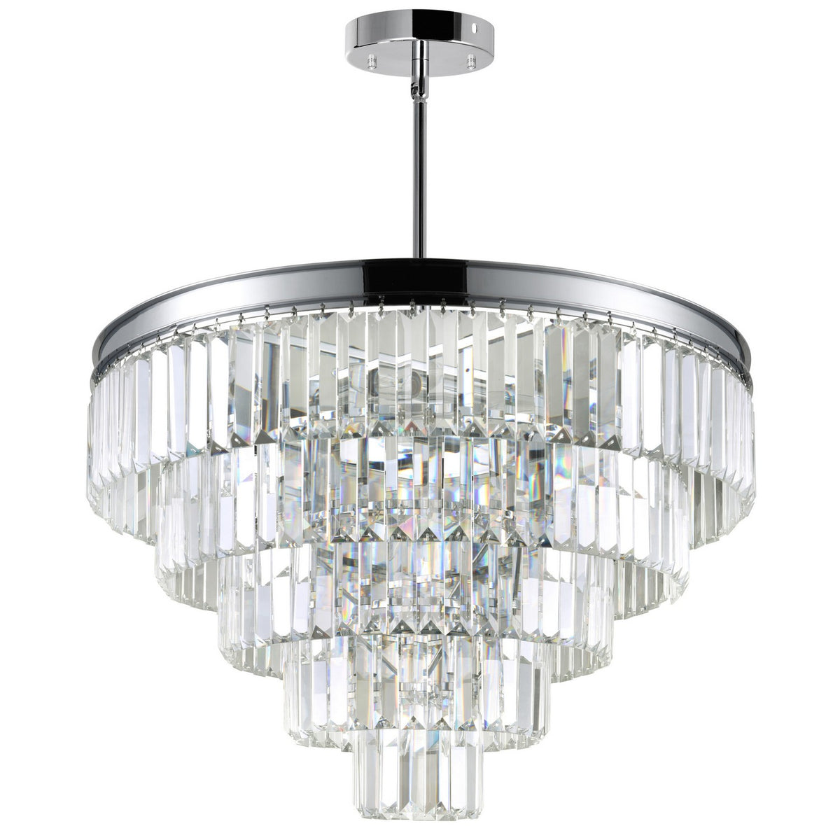 CWI Lighting - 9969P24-12-601 - 12 Light Chandelier - Weiss - Chrome