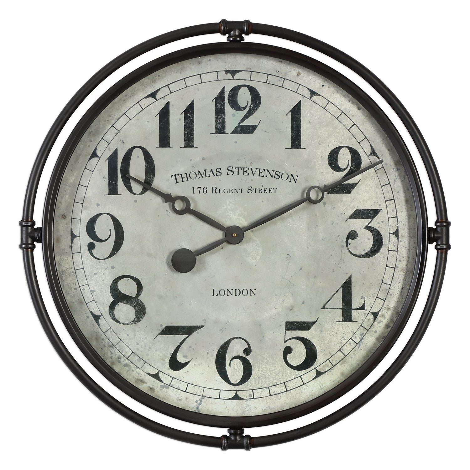 Uttermost - 06449 - Wall Clock - Nakul - Smoke Gray