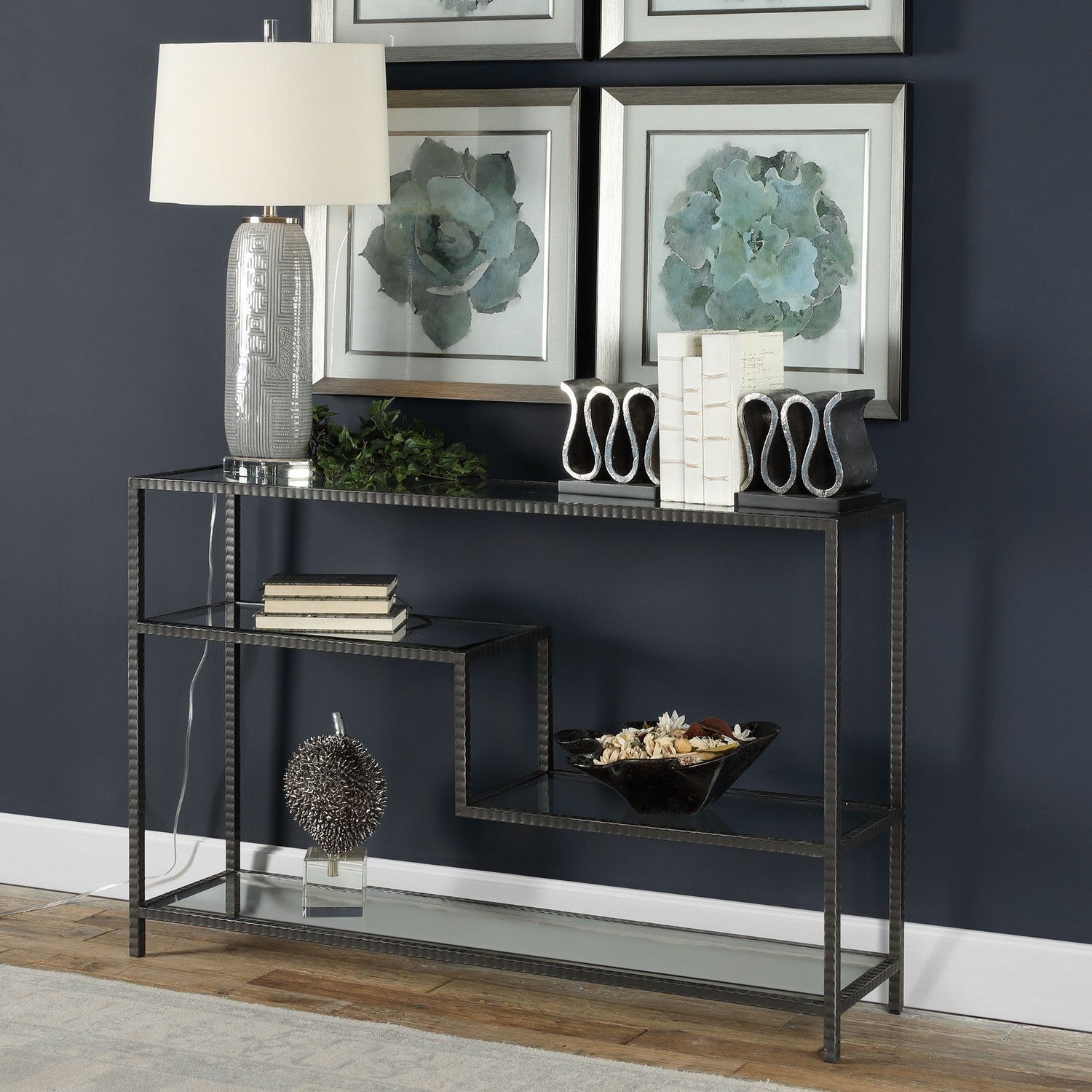 Uttermost - 24810 - Console Table - Leo - Aged Gunmetal
