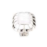 Schaub and Company - 851-MOP-PN - Symphony 1-1/2" Solid Brass Luxury Rectangular Cabinet Knob with Shell Inlay in Pearl / Nickel