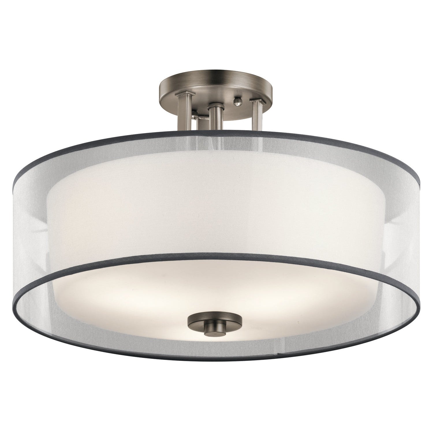 Kichler - 43194AP - Three Light Semi Flush Mount - Tallie - Antique Pewter