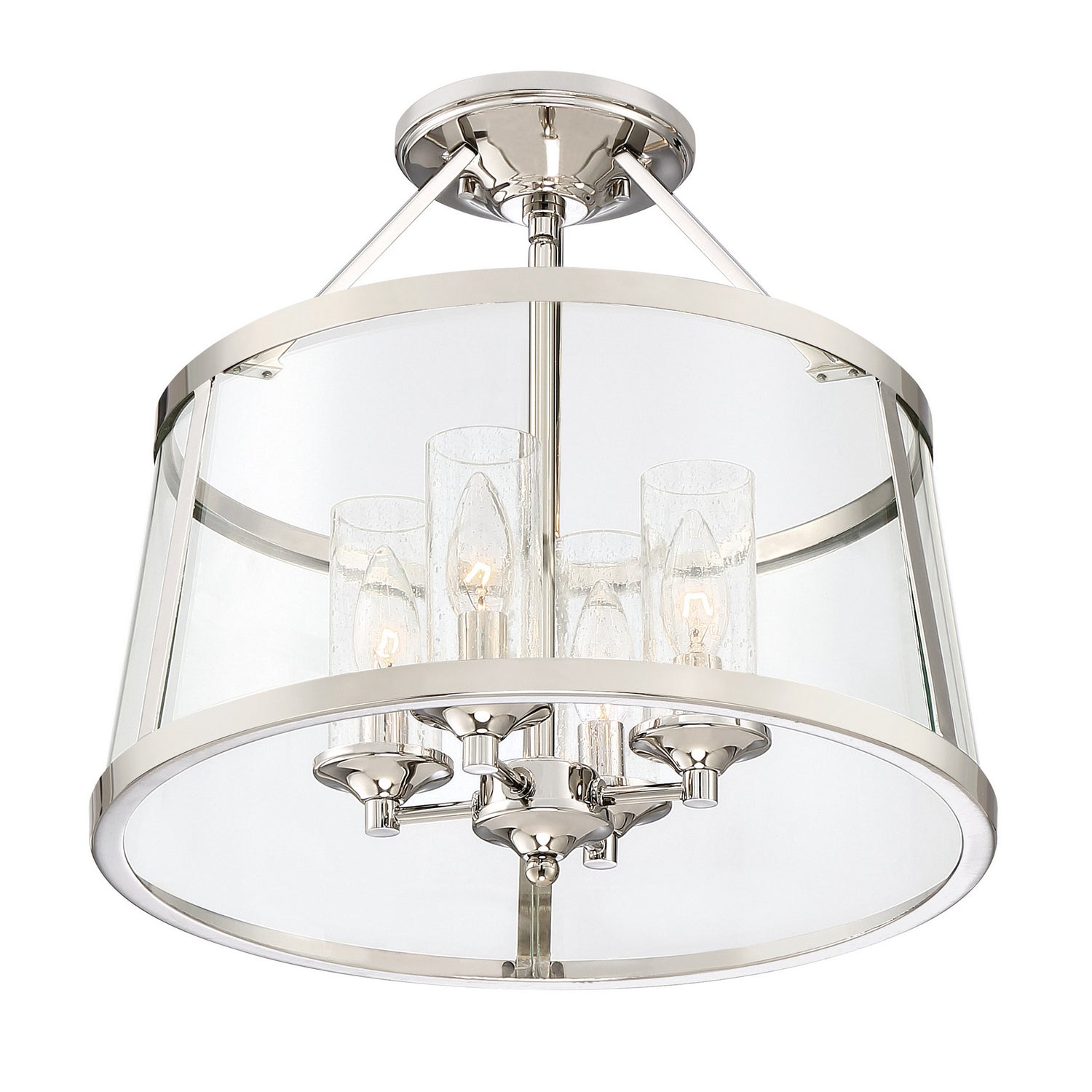 Quoizel - BAW1716PK - Four Light Semi-Flush Mount - Barlow - Polished Nickel