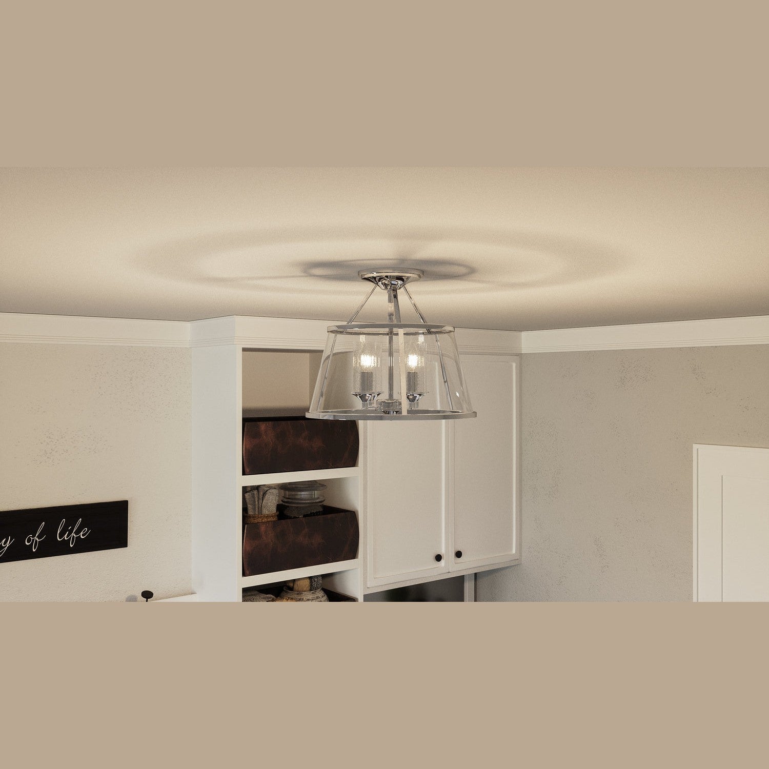 Quoizel - BAW1716PK - Four Light Semi-Flush Mount - Barlow - Polished Nickel