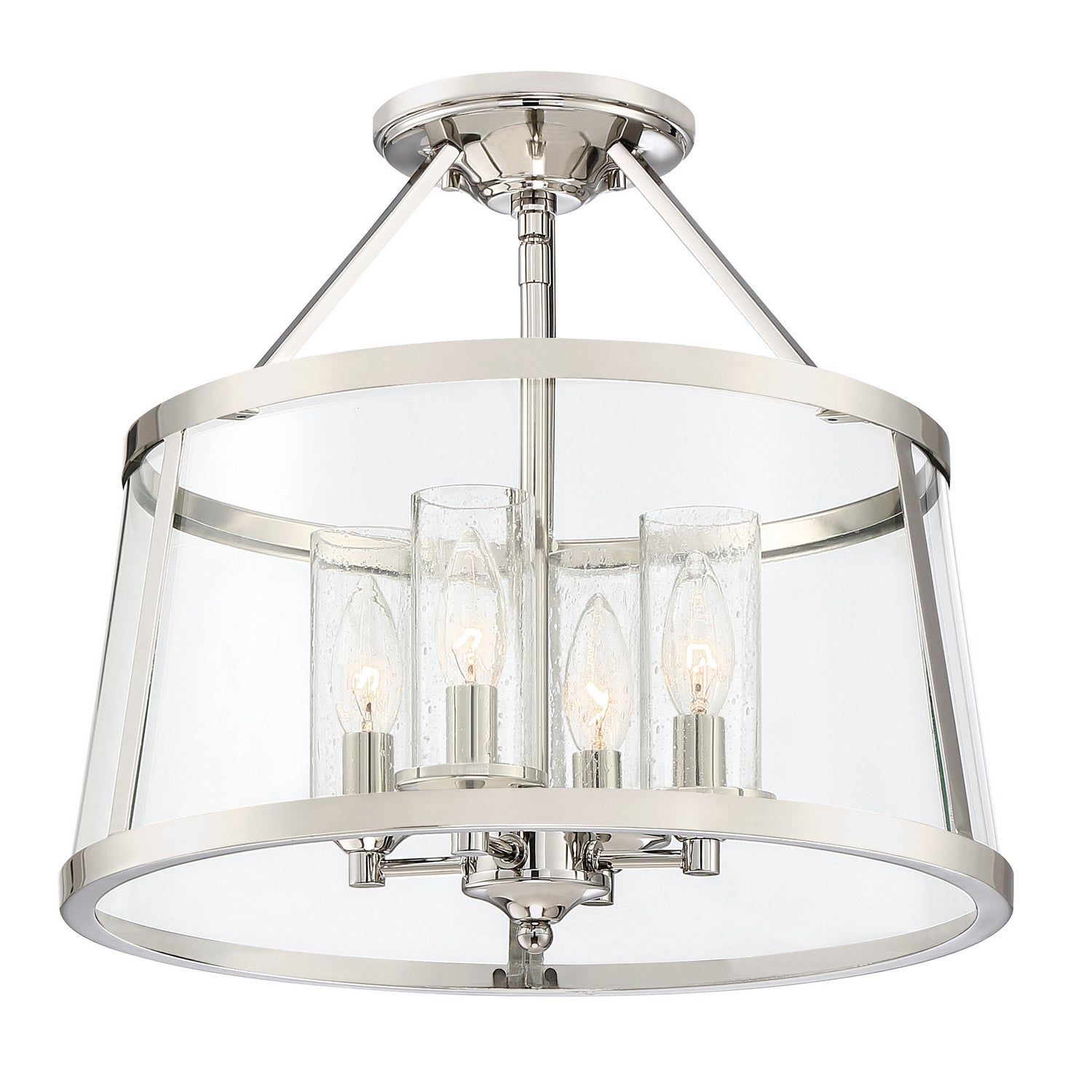 Quoizel - BAW1716PK - Four Light Semi-Flush Mount - Barlow - Polished Nickel