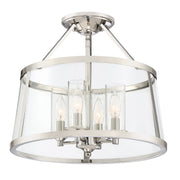 Quoizel - BAW1716PK - Four Light Semi-Flush Mount - Barlow - Polished Nickel