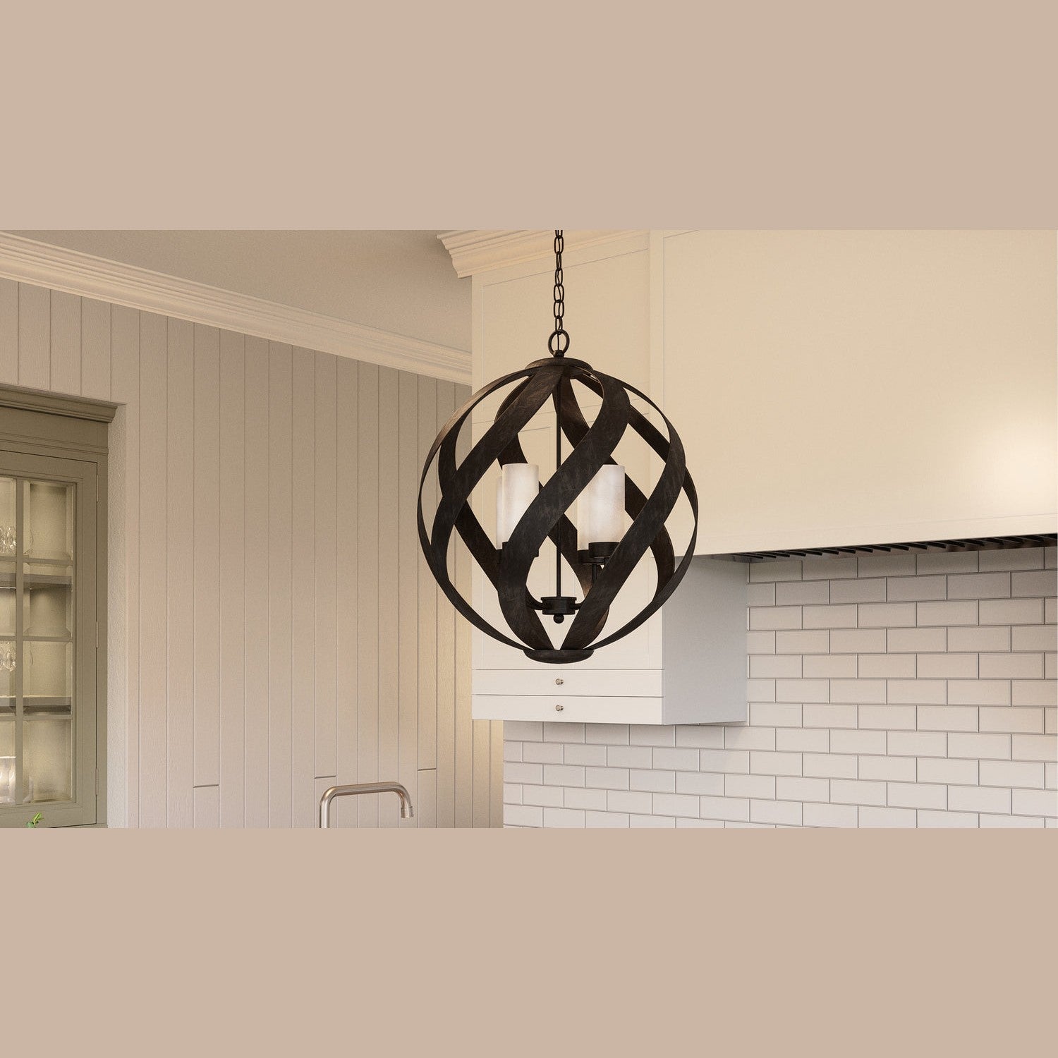 Quoizel - BMS2820OK - Four Light Pendant - Blacksmith - Old Black Finish