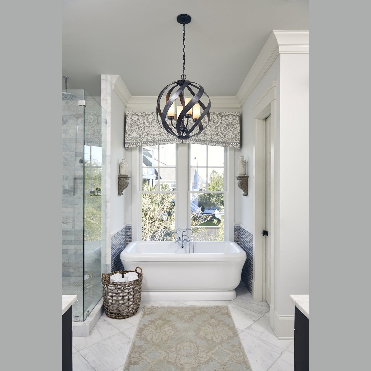 Quoizel - BMS2820OK - Four Light Pendant - Blacksmith - Old Black Finish