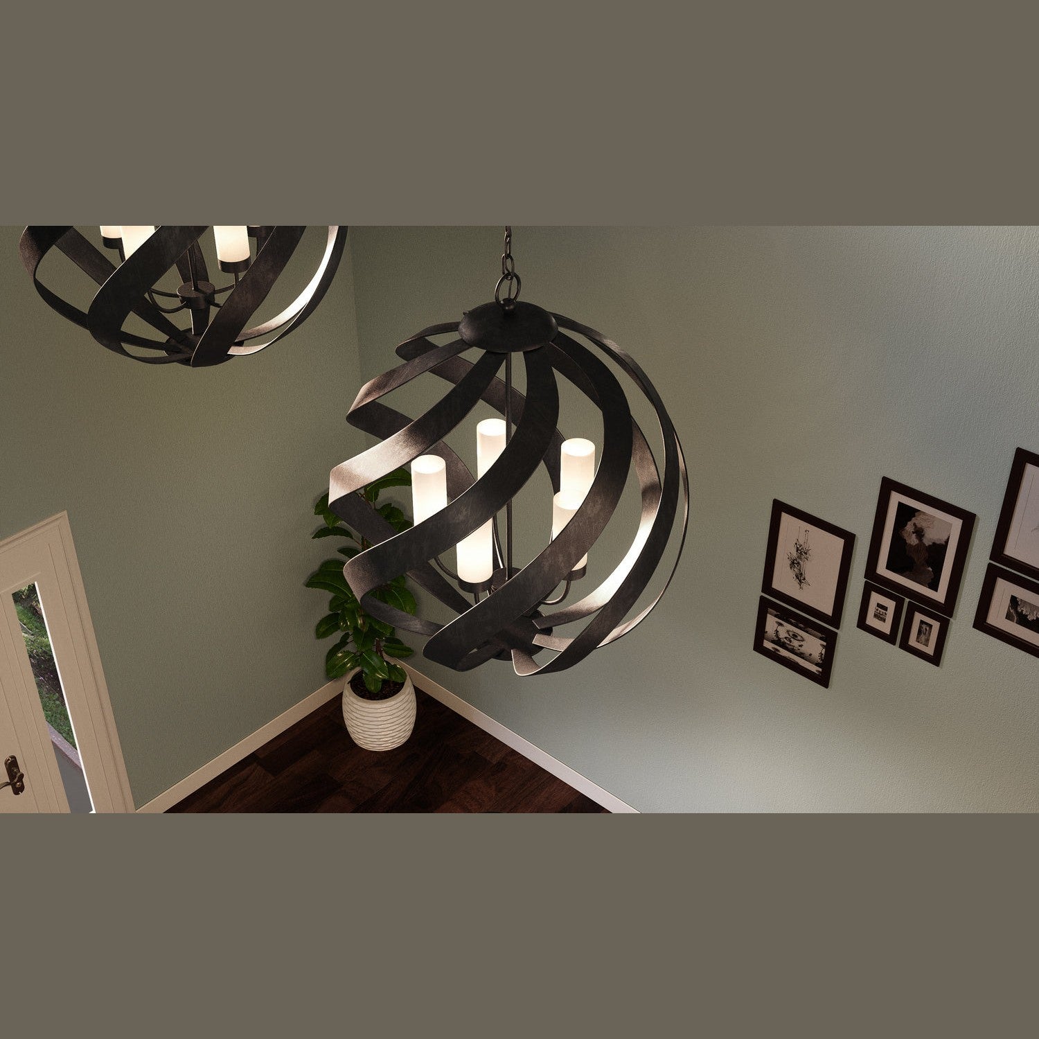 Quoizel - BMS2826OK - Five Light Pendant - Blacksmith - Old Black Finish