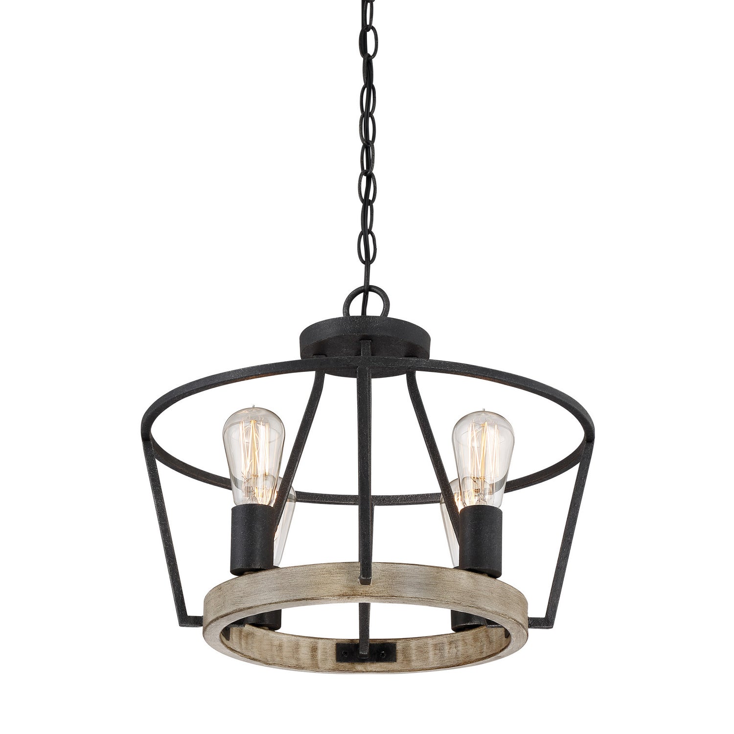 Quoizel - BRT1717GK - Four Light Semi-Flush Mount - Brockton - Grey Ash
