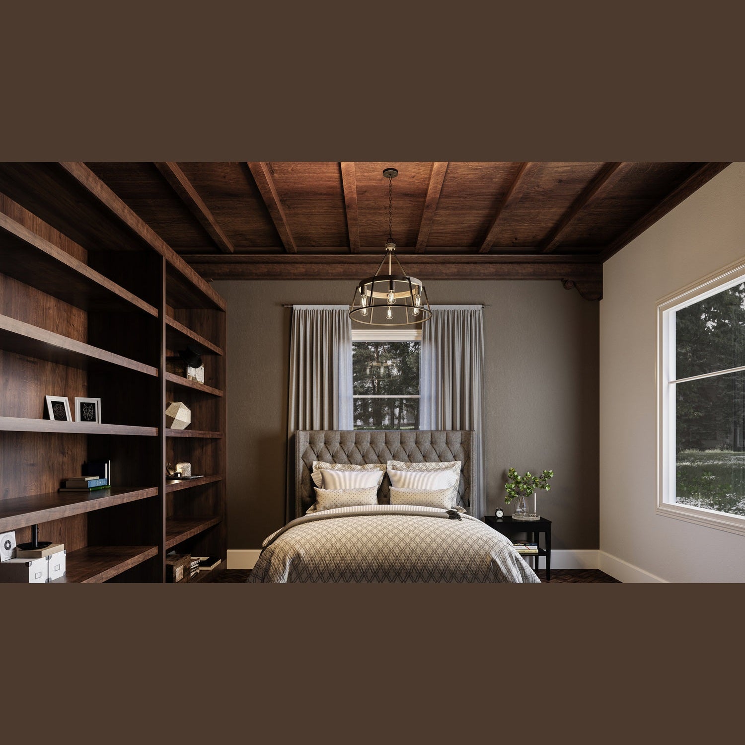 Quoizel - BRT5006GK - Six Light Chandelier - Brockton - Grey Ash