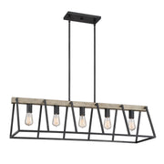 Quoizel - BRT542GK - Five Light Island Chandelier - Brockton - Grey Ash
