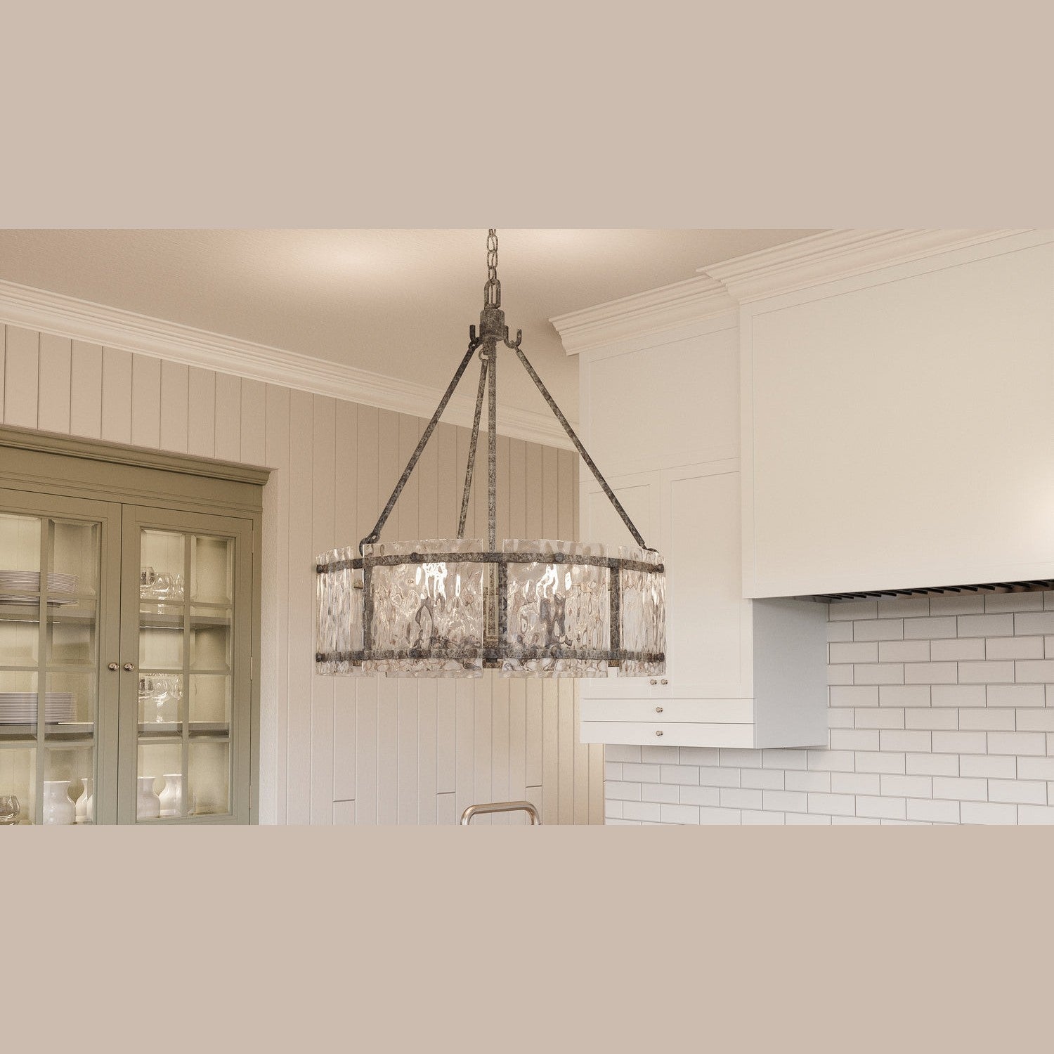 Quoizel - FTS2821MM - Five Light Pendant - Fortress - Mottled Silver