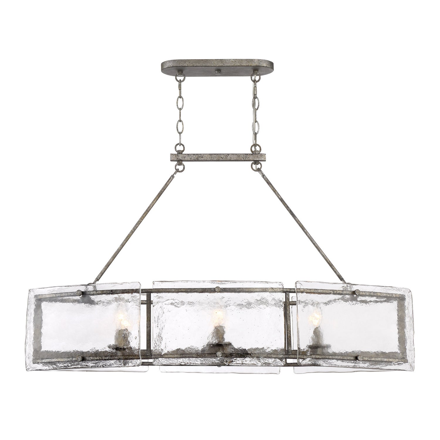 Quoizel - FTS638MM - Six Light Island Chandelier - Fortress - Mottled Silver