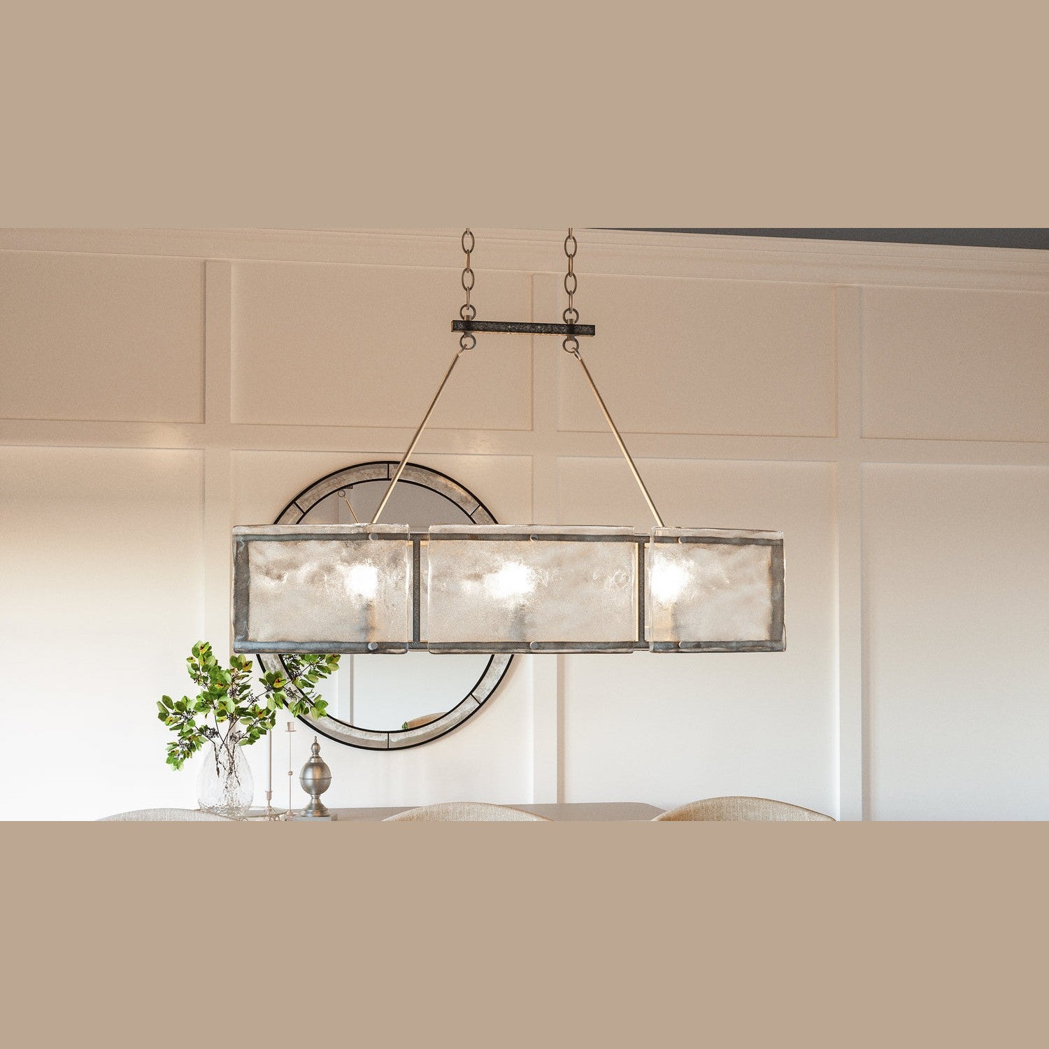 Quoizel - FTS638MM - Six Light Island Chandelier - Fortress - Mottled Silver
