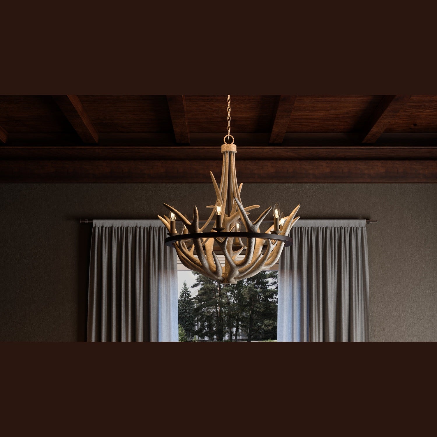 Quoizel - JR5006EK - Six Light Chandelier - Journey - Earth Black