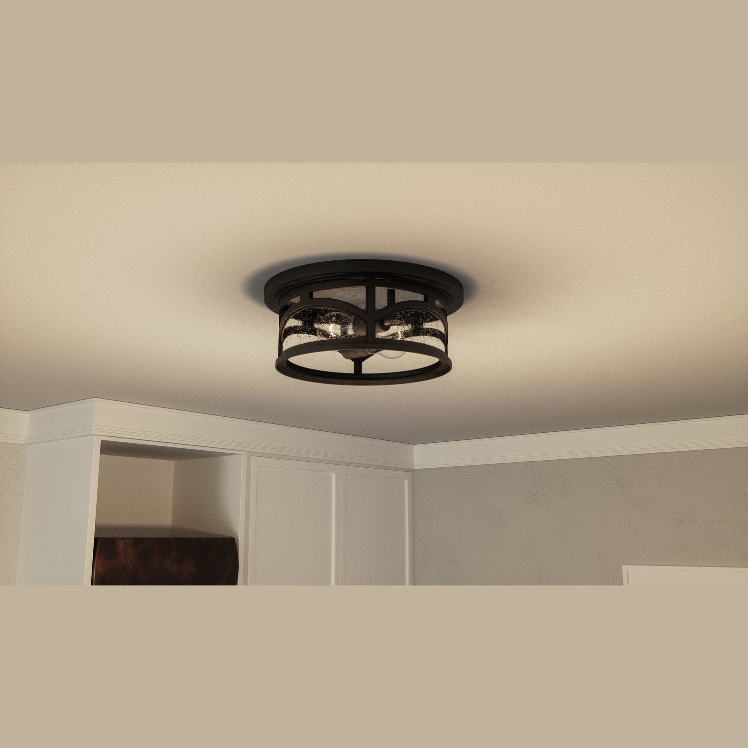 Quoizel - MBH1613K - Two Light Outdoor Flush Mount - Marblehead - Mystic Black