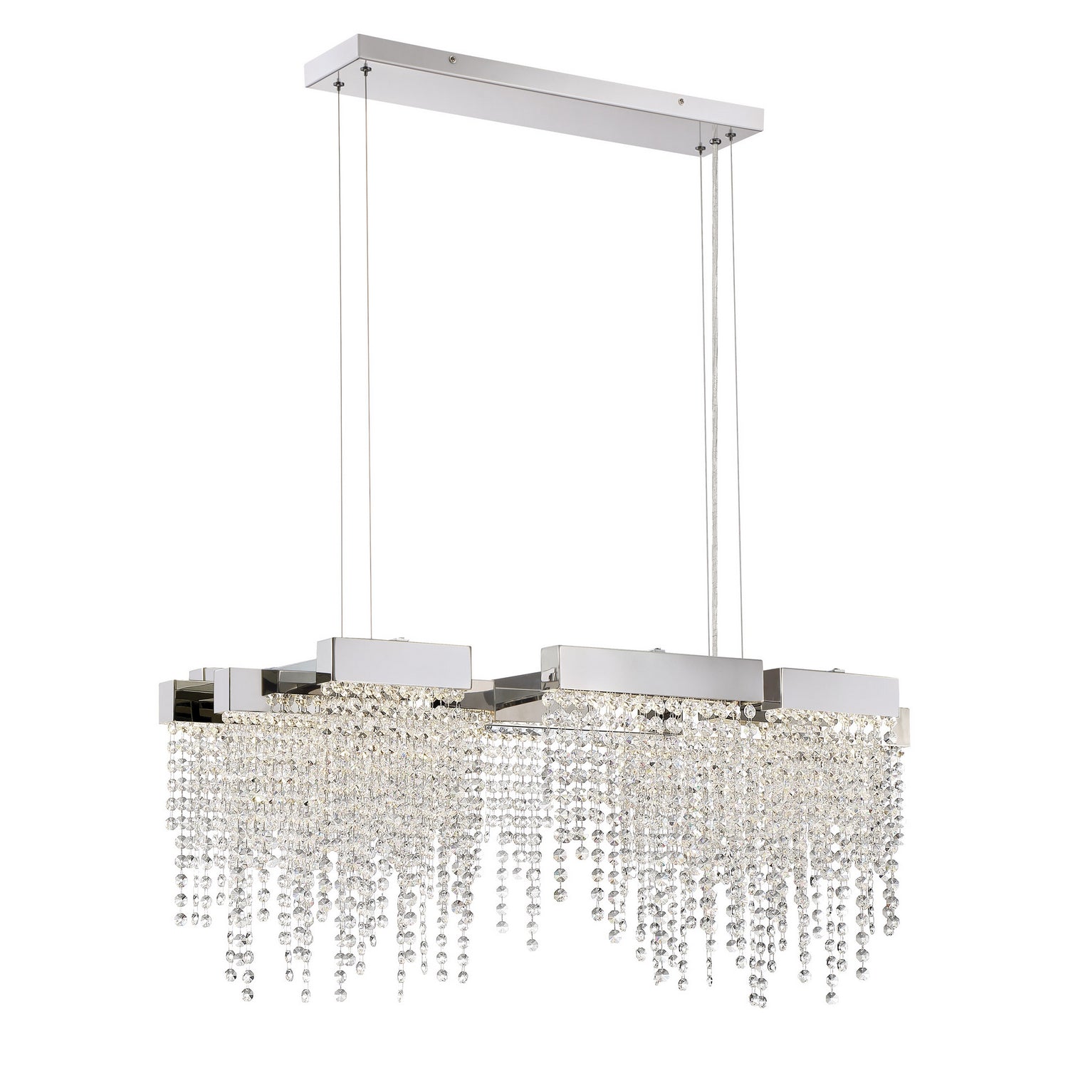 Quoizel - PCCL1033PK - LED Island Chandelier - Crystal Falls - Polished Nickel