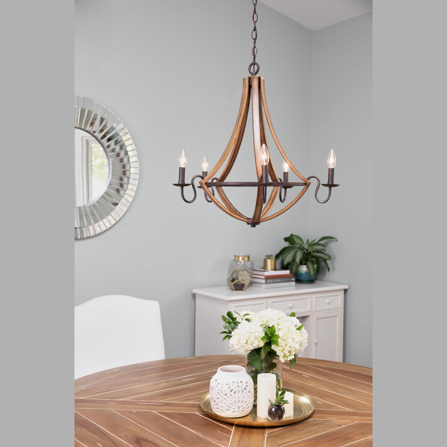 Quoizel - SHR5005RK - Five Light Chandelier - Shire - Rustic Black
