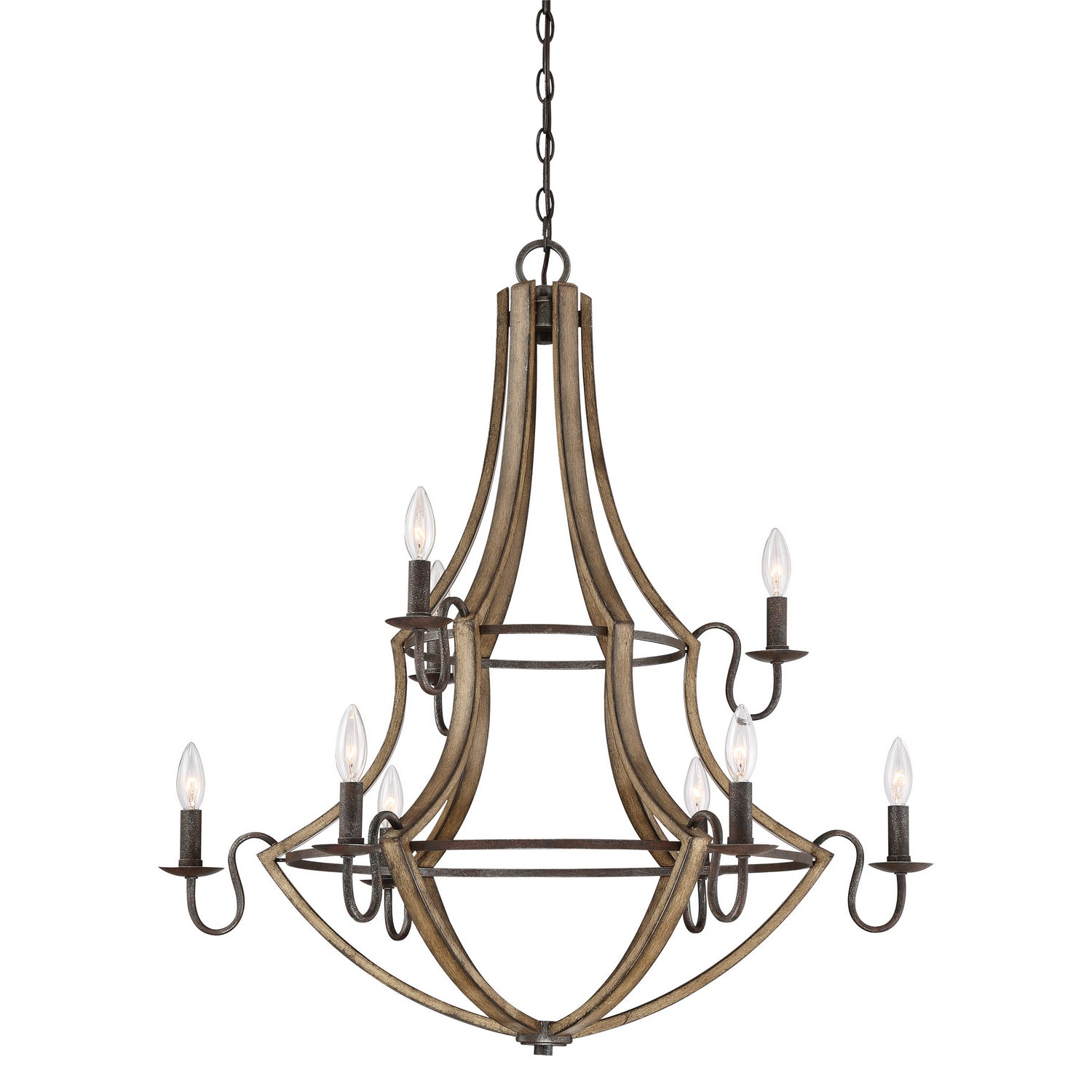 Quoizel - SHR5009RK - Nine Light Chandelier - Shire - Rustic Black