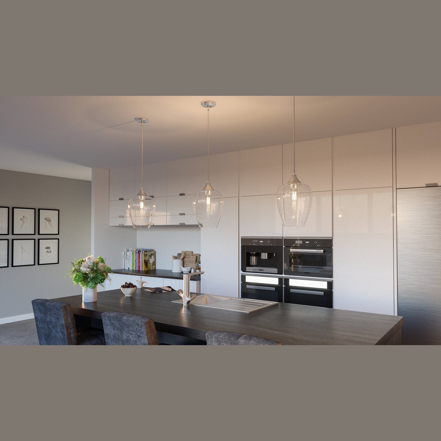 Quoizel - TWE1510BN - One Light Mini Pendant - Towne - Brushed Nickel