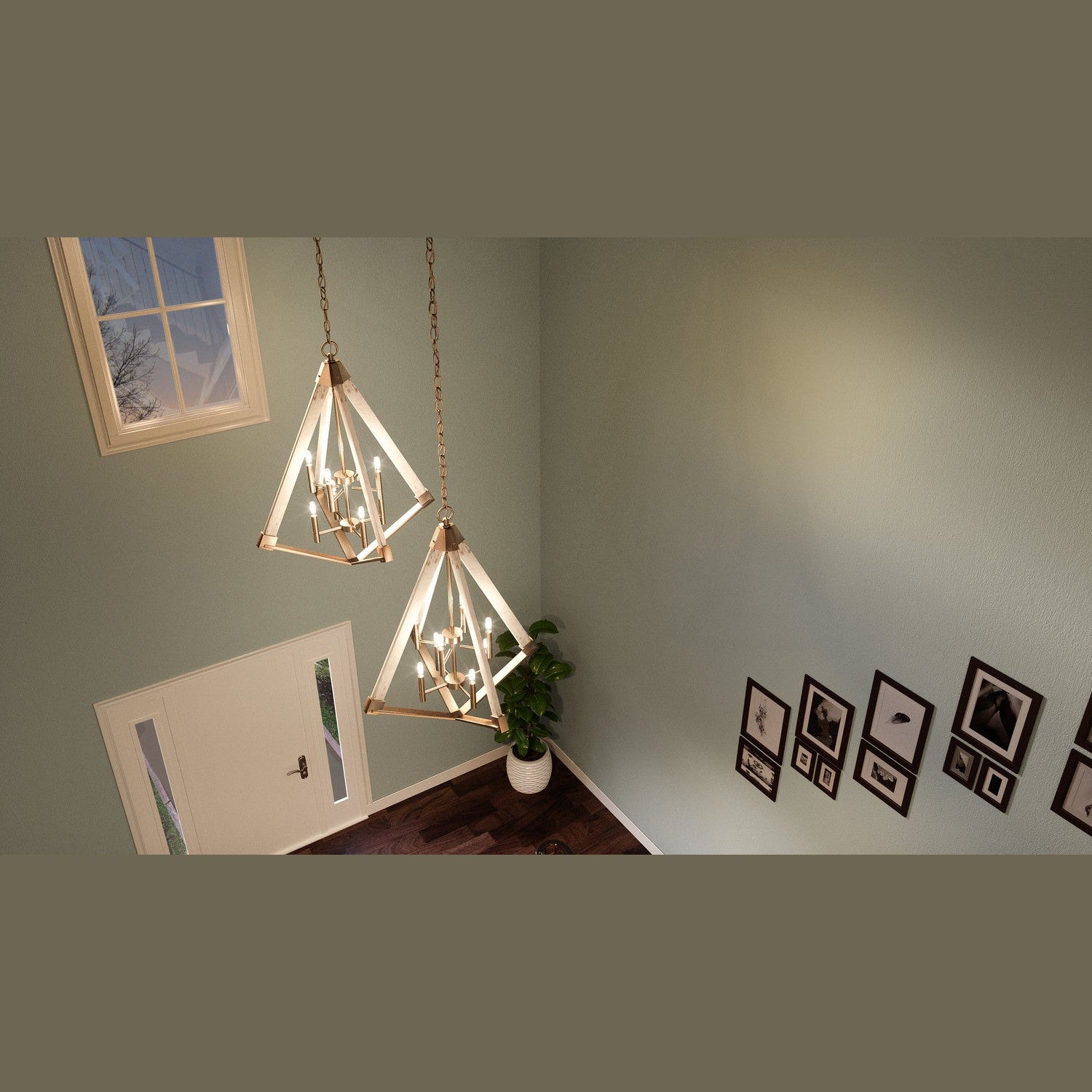 Quoizel - VP5208WS - Eight Light Foyer Pendant - Viewpoint - Weathered Brass