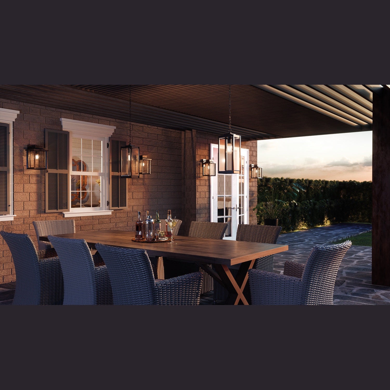 Quoizel - WVR1907EK - One Light Outdoor Hanging Lantern - Westover - Earth Black
