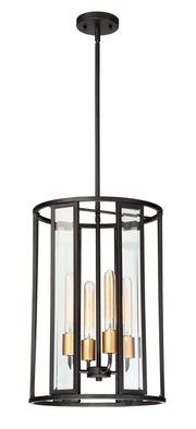 Nuvo Lighting - 60-6415 - Four Light Foyer Pendant - Payne - Midnight Bronze