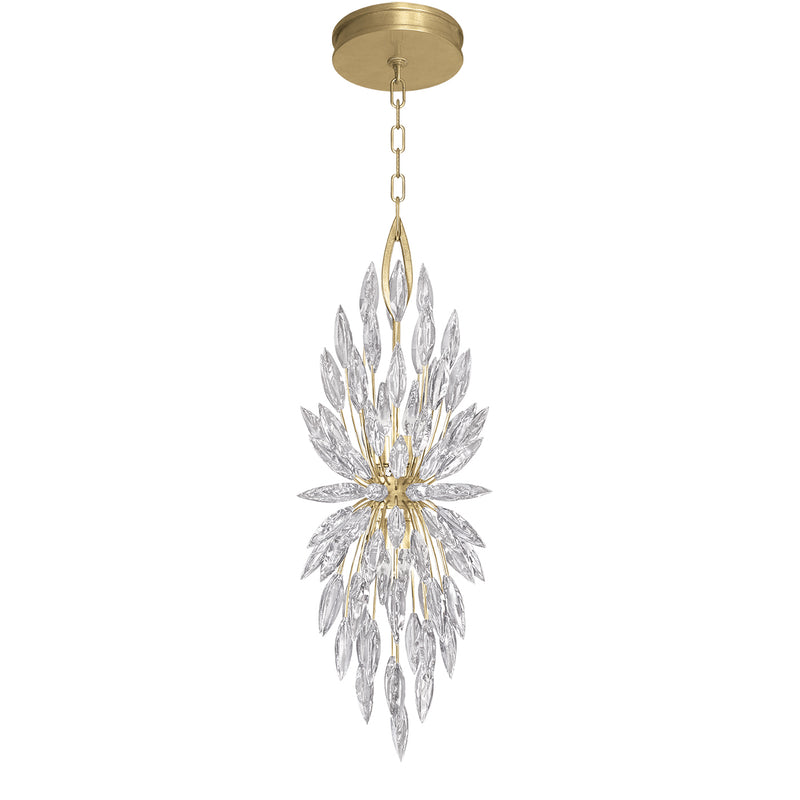 Fine Art Handcrafted Lighting - 883740-1ST - Four Light Pendant - Lily Buds - Gold