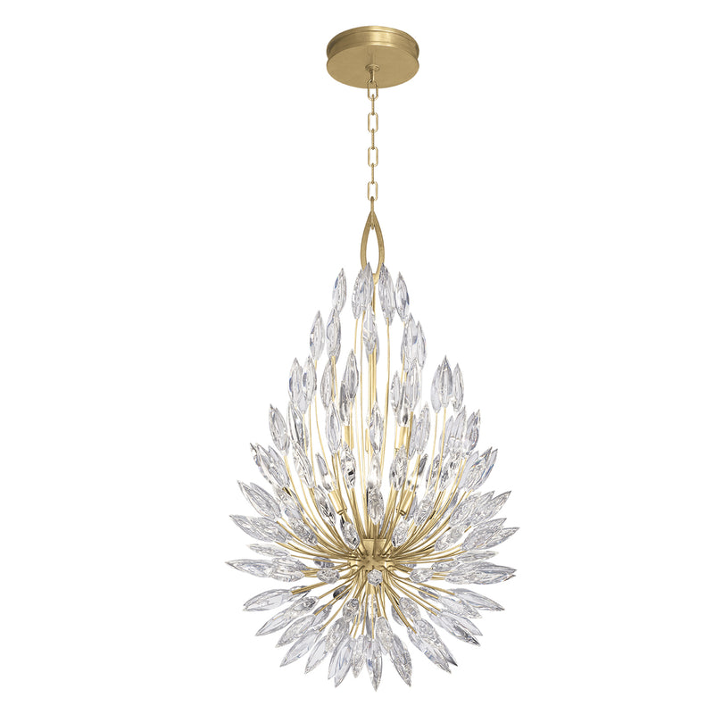 Fine Art Handcrafted Lighting - 883840-1ST - Seven Light Pendant - Lily Buds - Gold