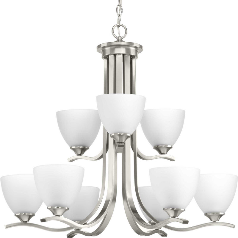 Progress Lighting - P400064-009 - Nine Light Chandelier - Laird - Brushed Nickel