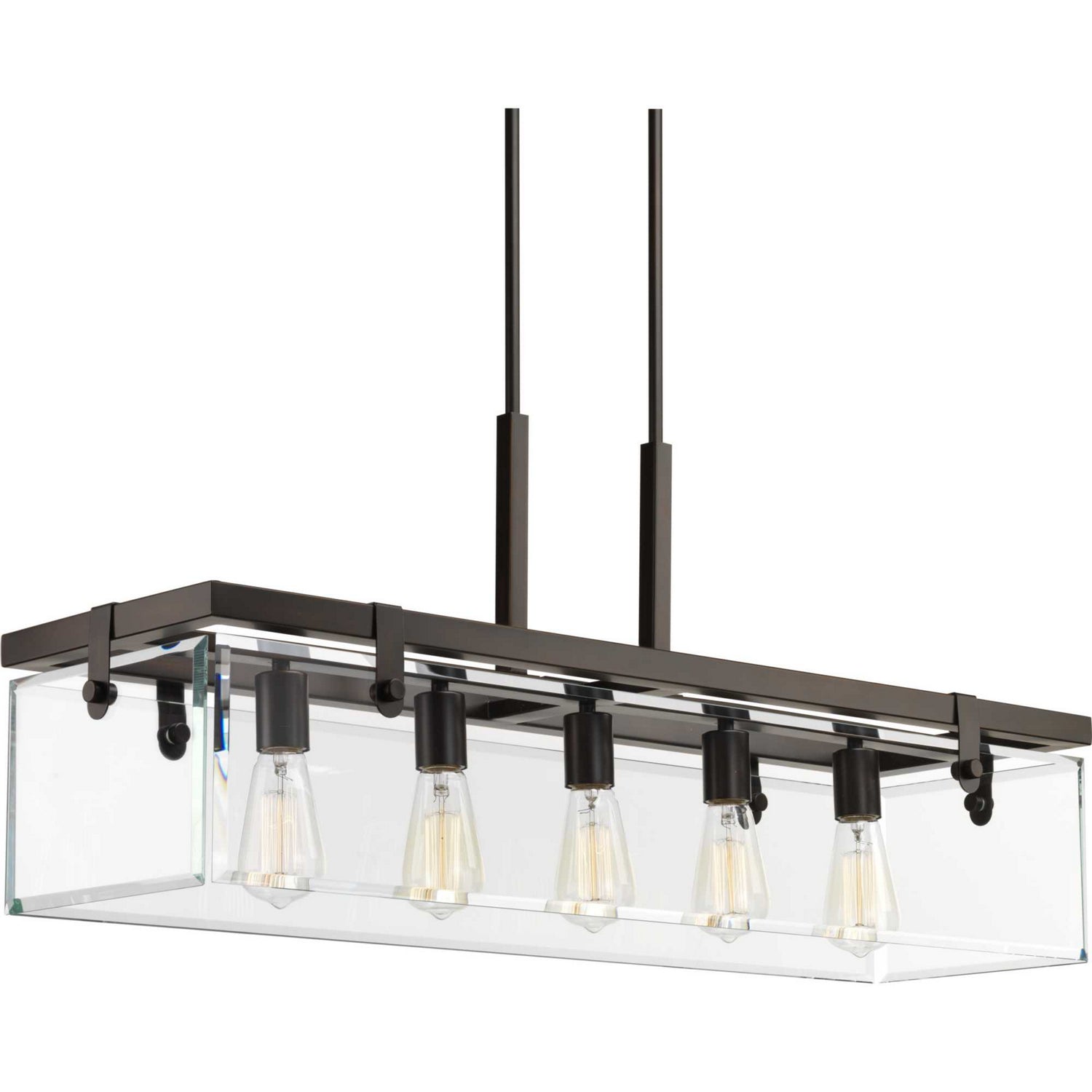 Progress Lighting - P400116-020 - Five Light Island Pendant - Glayse - Antique Bronze