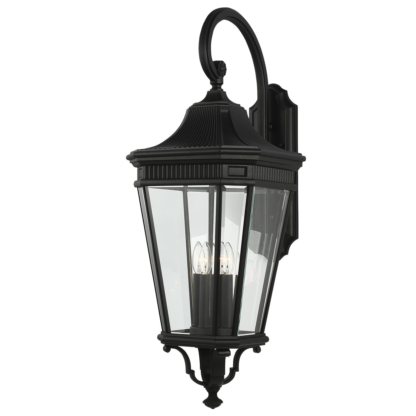 Generation Lighting - OL5405BK - Four Light Wall Lantern - Cotswold Lane - Black
