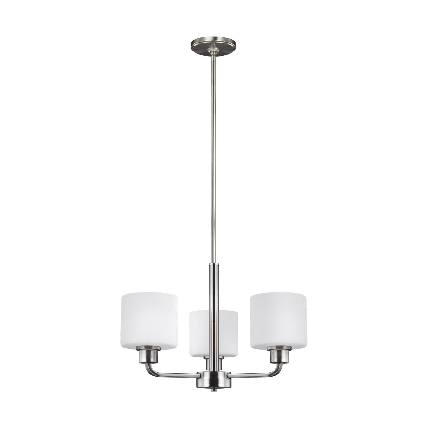 Generation Lighting - 3128803-962 - Three Light Chandelier - Canfield - Brushed Nickel