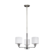 Generation Lighting - 3128803-962 - Three Light Chandelier - Canfield - Brushed Nickel