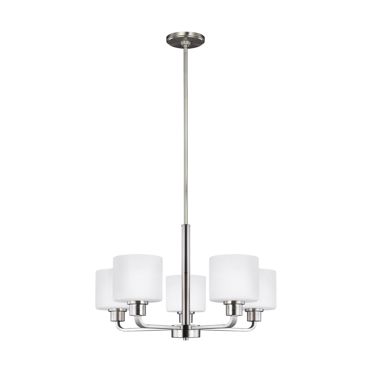 Generation Lighting - 3128805-962 - Five Light Chandelier - Canfield - Brushed Nickel