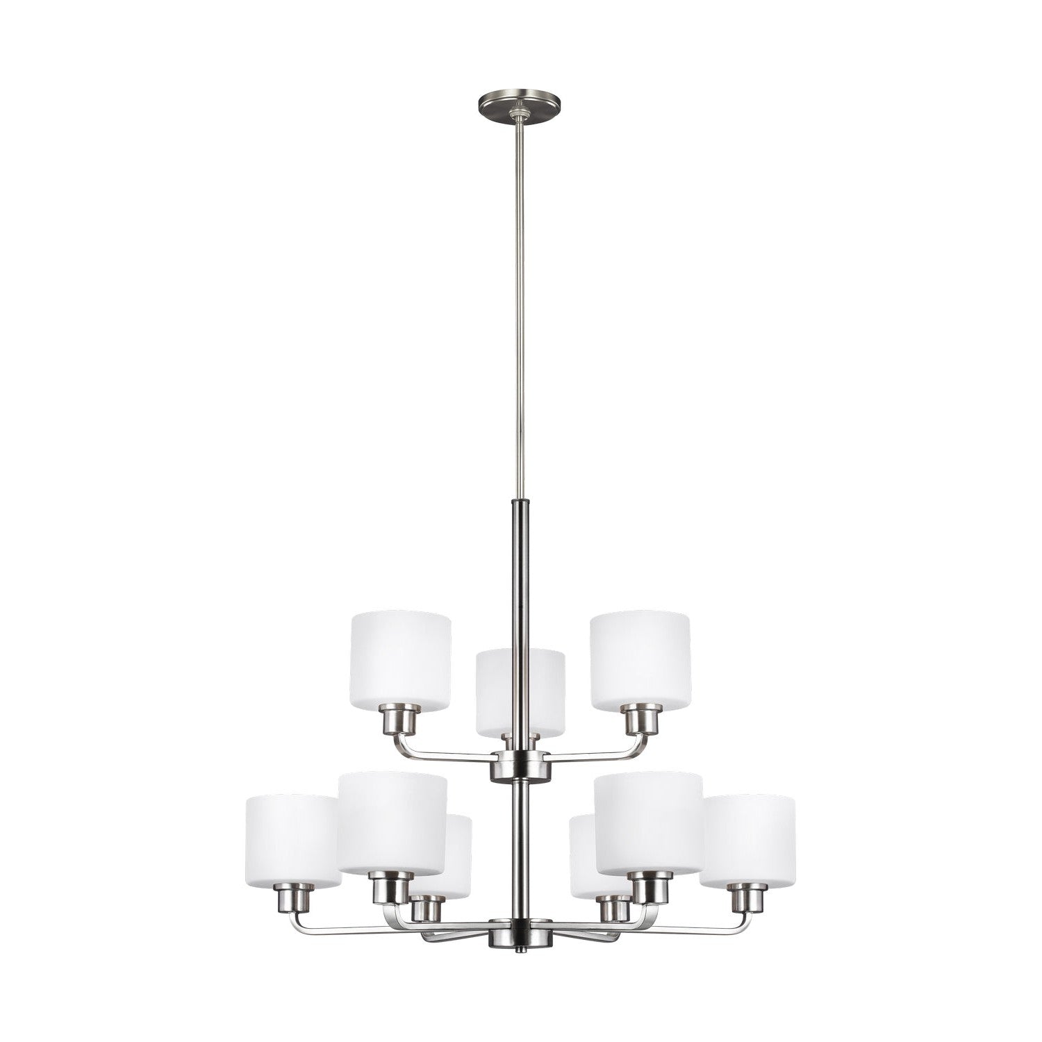 Generation Lighting - 3128809-962 - Nine Light Chandelier - Canfield - Brushed Nickel