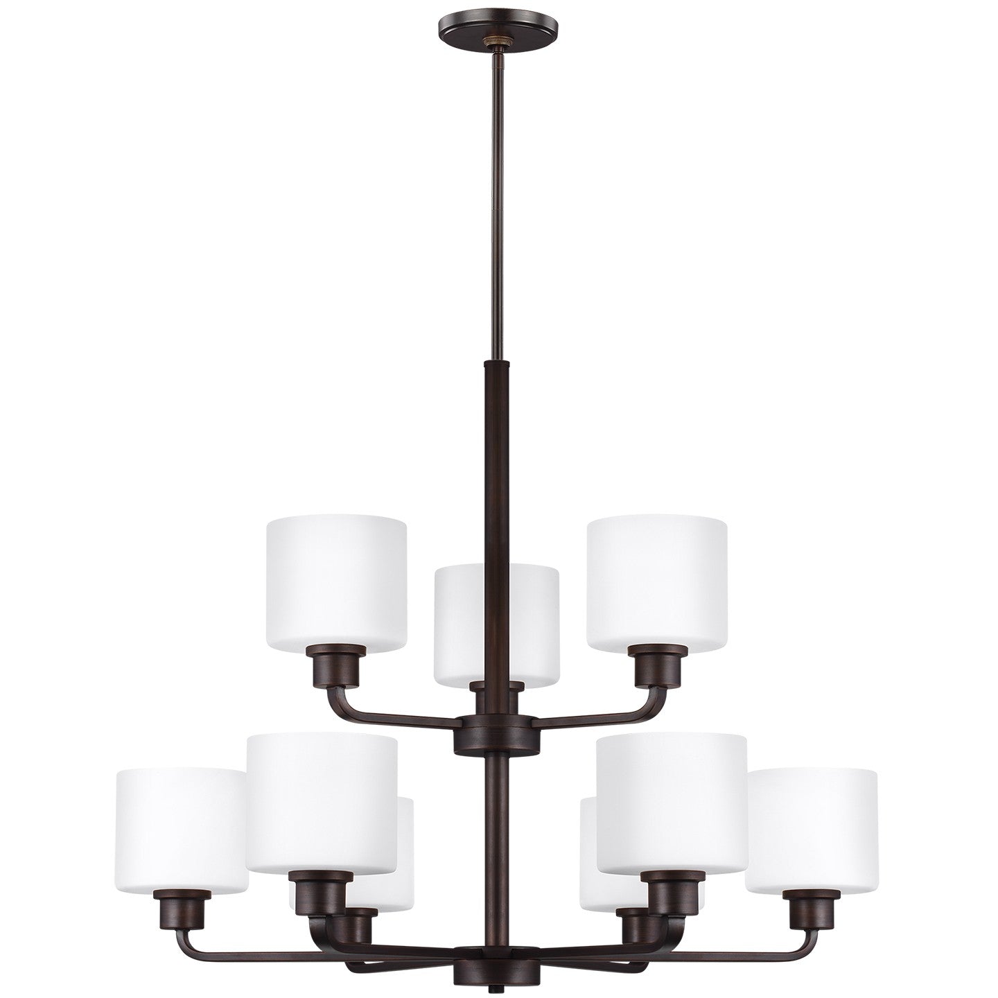 Generation Lighting - 3128809EN3-710 - Nine Light Chandelier - Canfield - Bronze