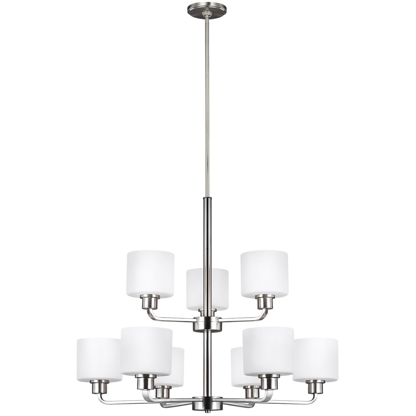 Generation Lighting - 3128809EN3-962 - Nine Light Chandelier - Canfield - Brushed Nickel
