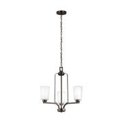 Generation Lighting - 3128903-710 - Three Light Chandelier - Franport - Bronze