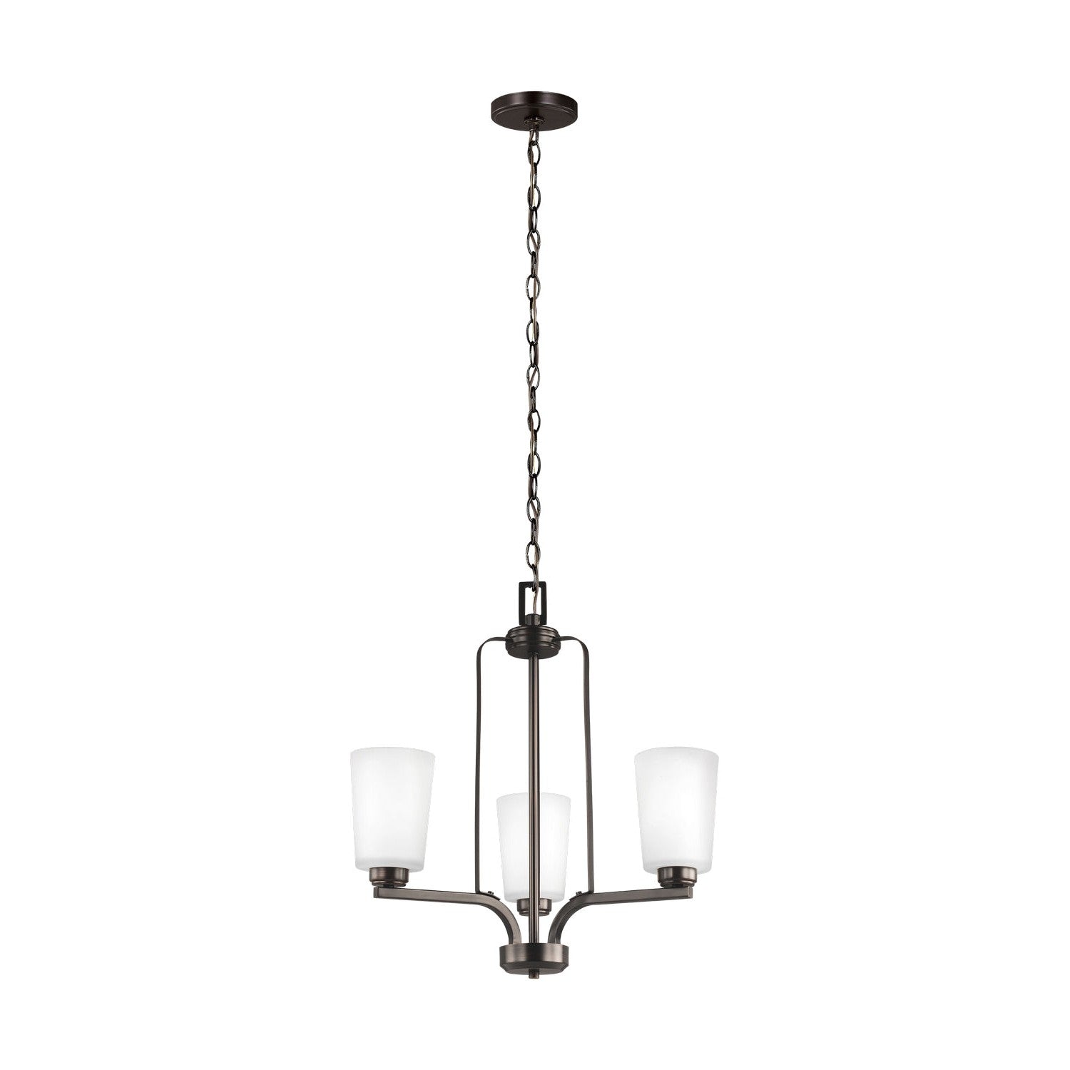 Generation Lighting - 3128903-710 - Three Light Chandelier - Franport - Bronze