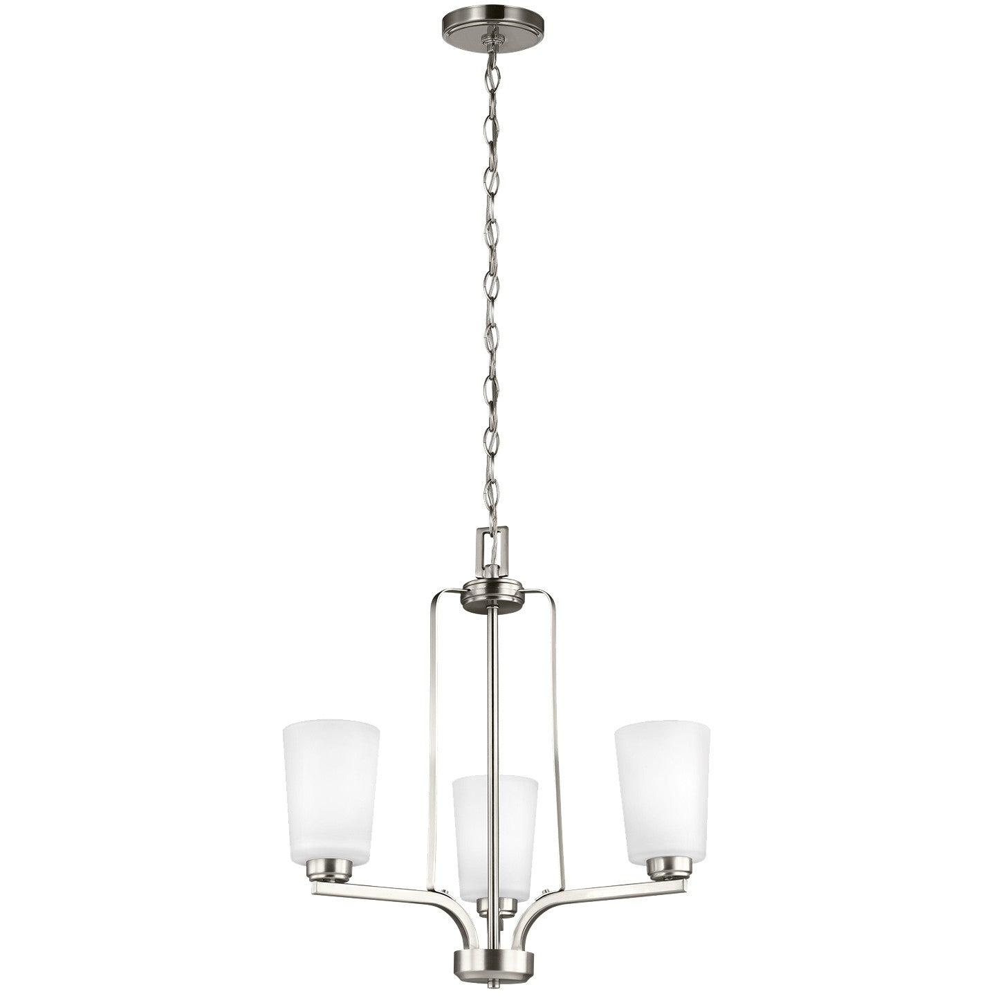 Generation Lighting - 3128903-962 - Three Light Chandelier - Franport - Brushed Nickel