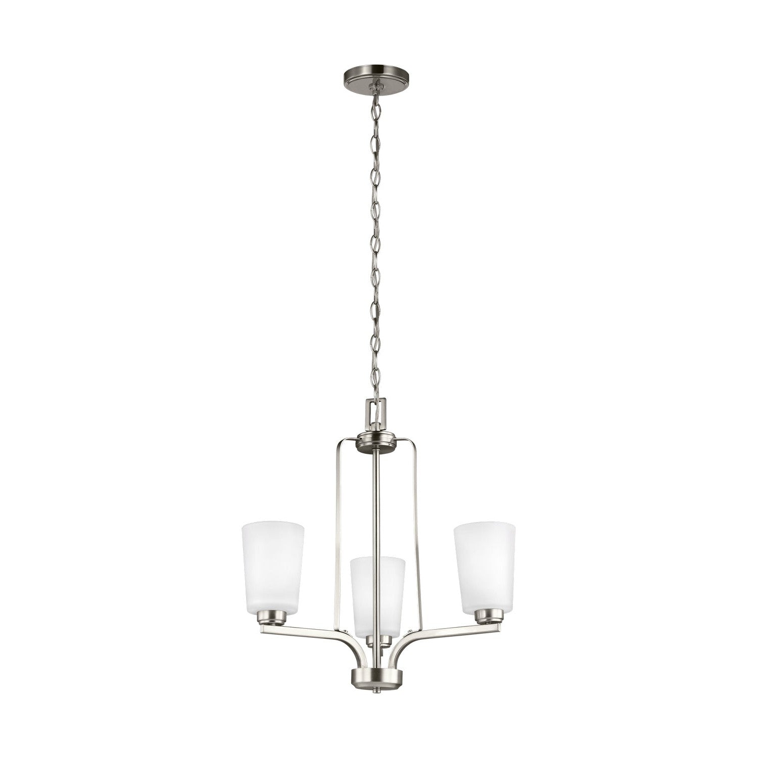 Generation Lighting - 3128903EN3-962 - Three Light Chandelier - Franport - Brushed Nickel