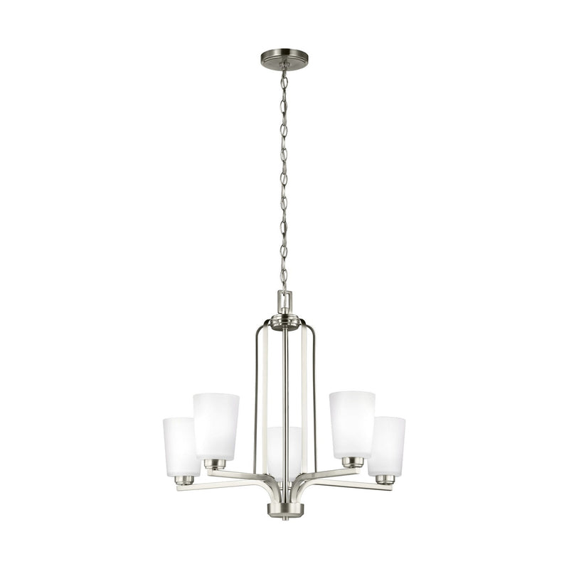Generation Lighting - 3128905-962 - Five Light Chandelier - Franport - Brushed Nickel