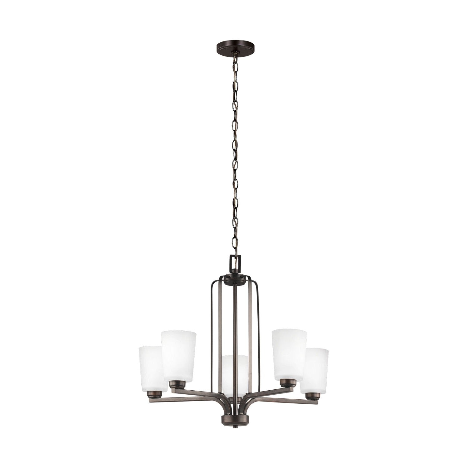 Generation Lighting - 3128905EN3-710 - Five Light Chandelier - Franport - Bronze