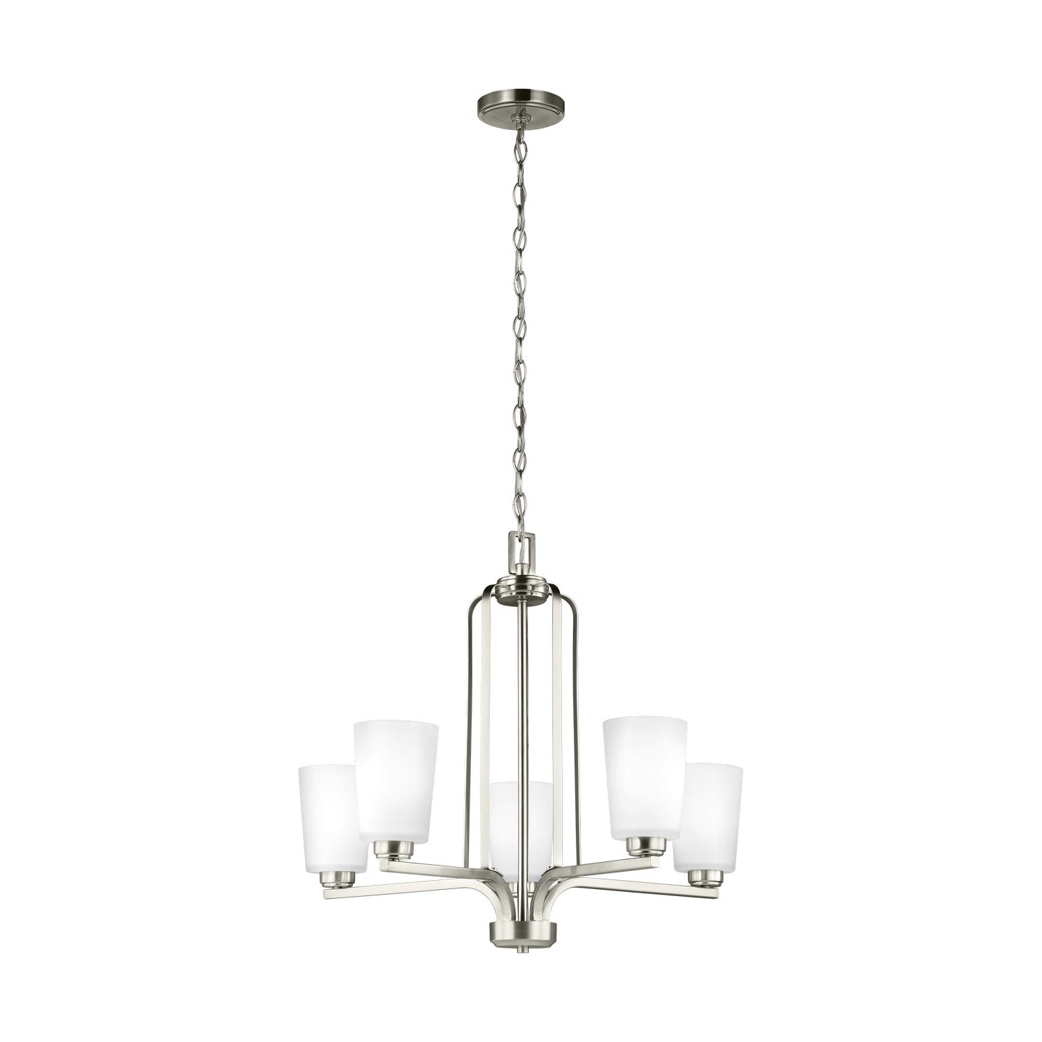 Generation Lighting - 3128905EN3-962 - Five Light Chandelier - Franport - Brushed Nickel