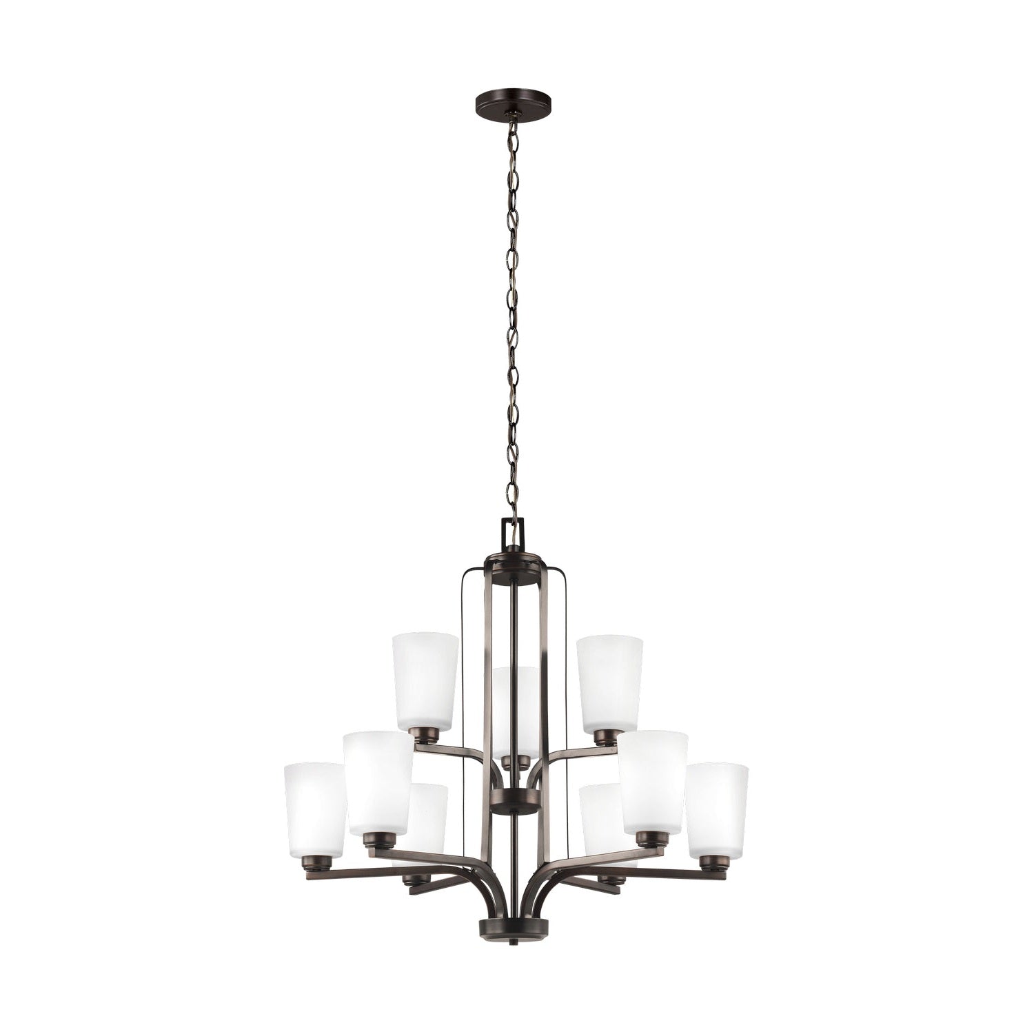 Generation Lighting - 3128909-710 - Nine Light Chandelier - Franport - Bronze