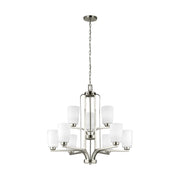 Generation Lighting - 3128909EN3-962 - Nine Light Chandelier - Franport - Brushed Nickel